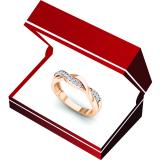 0.15 Carat (ctw) 10K Rose Gold Round Cut Diamond Ladies Swirl Split Shank Bridal Anniversary Promise Ring