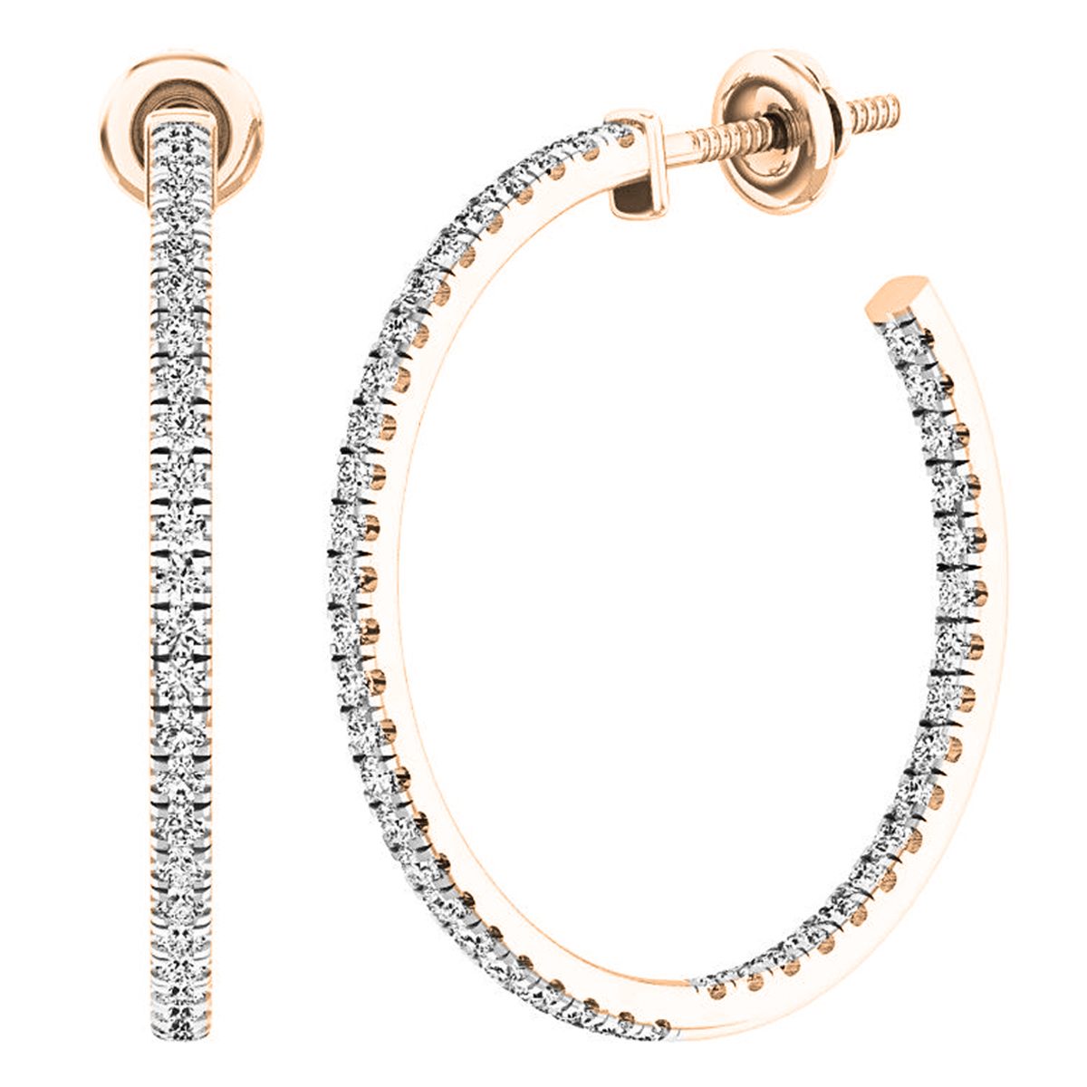 ゆか Previously Owned KAY Lab-Grown Diamonds Stud Earrings 1 ct