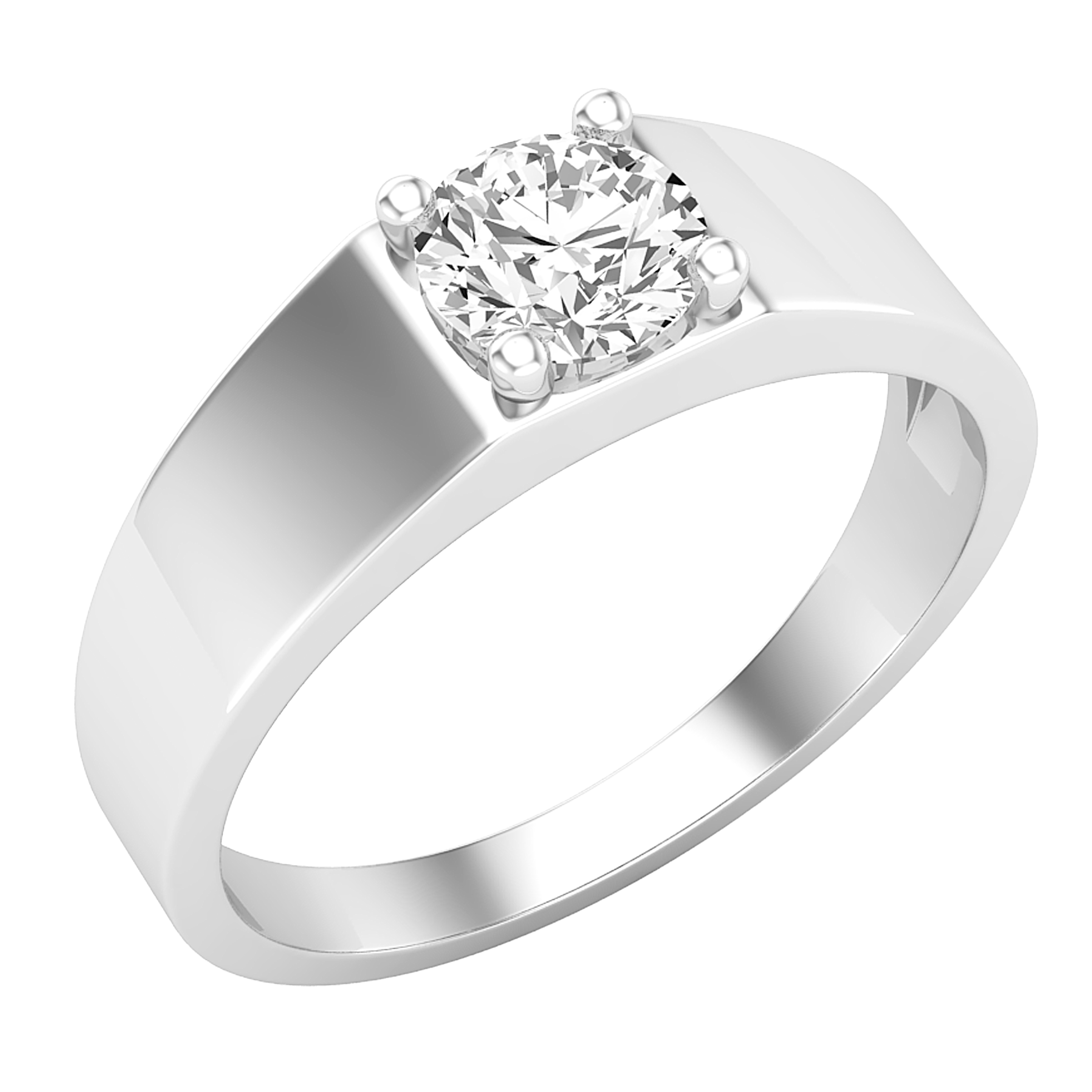 Amazing Raised Single CZ Silver Ring For Men - Order Now – ORIONZ