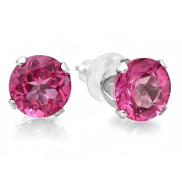 Natural Hot Pink Topaz outlet 925 Silver Earrings, Just one available! Photos of the actual ring!