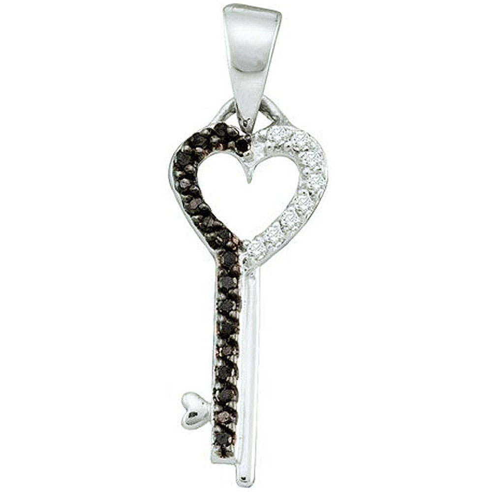 Buy 0.12 Carat (ctw) 10k White Gold Black & White Diamond Ladies