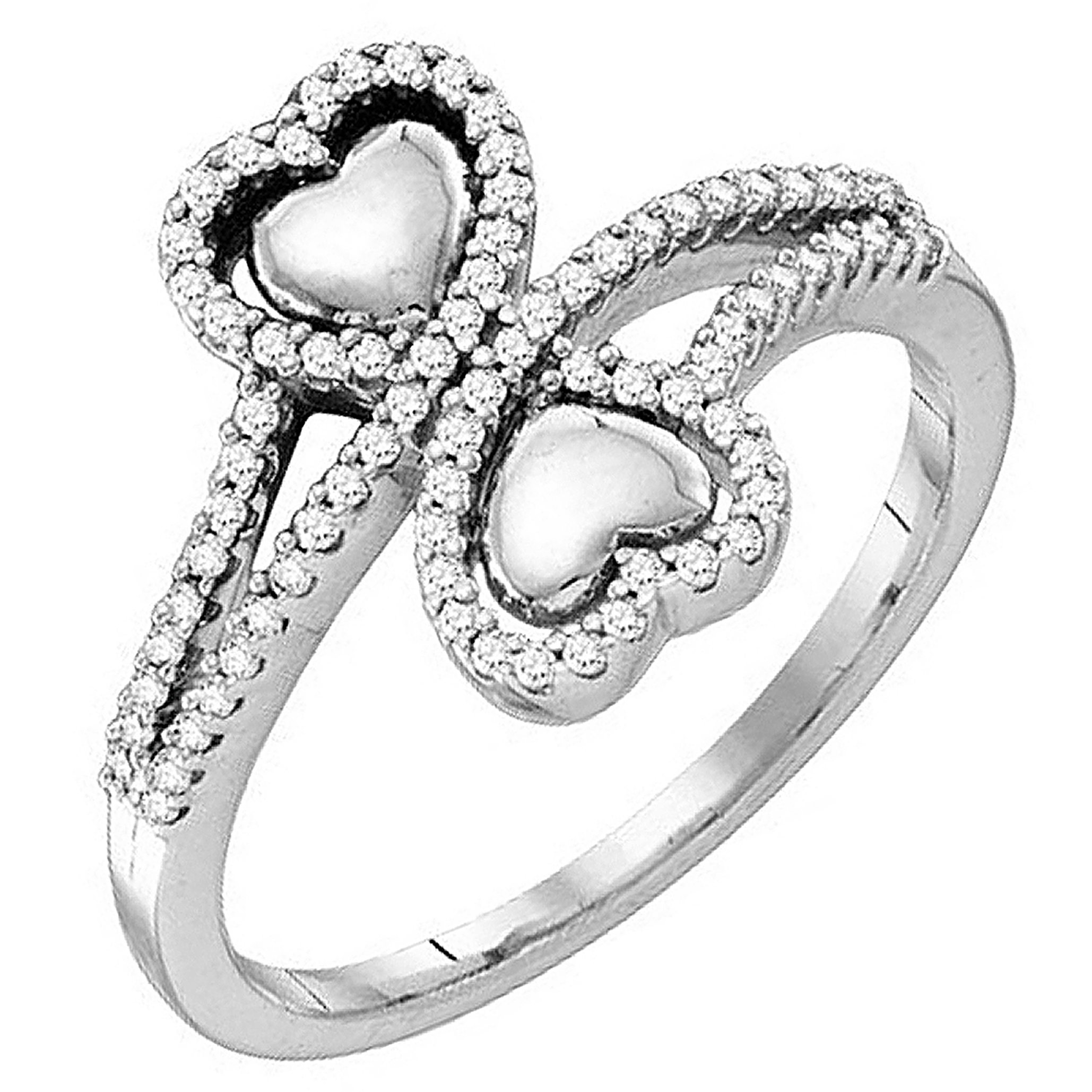 Buy 13.0 mm 0.25 Carat (ctw) 10k White Gold Round White Diamond Ladies