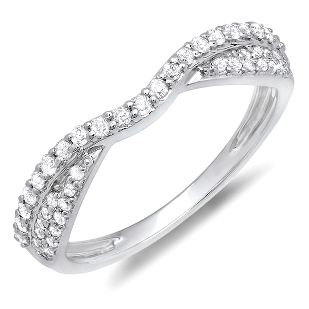 Buy 3.9 mm 0.32 Carat (ctw) 14k White Gold Round Diamond Ladies