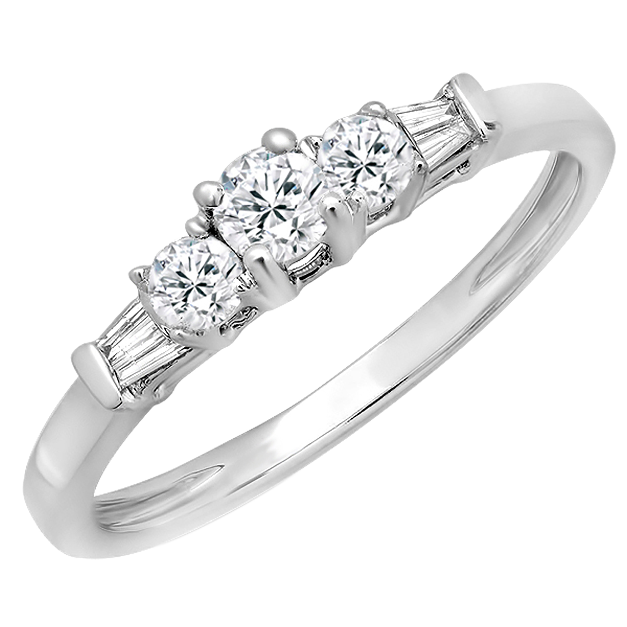 three-layered ring & croissant ring：指輪 14K Gold Pavé Diamond Croissant Dôme Ring