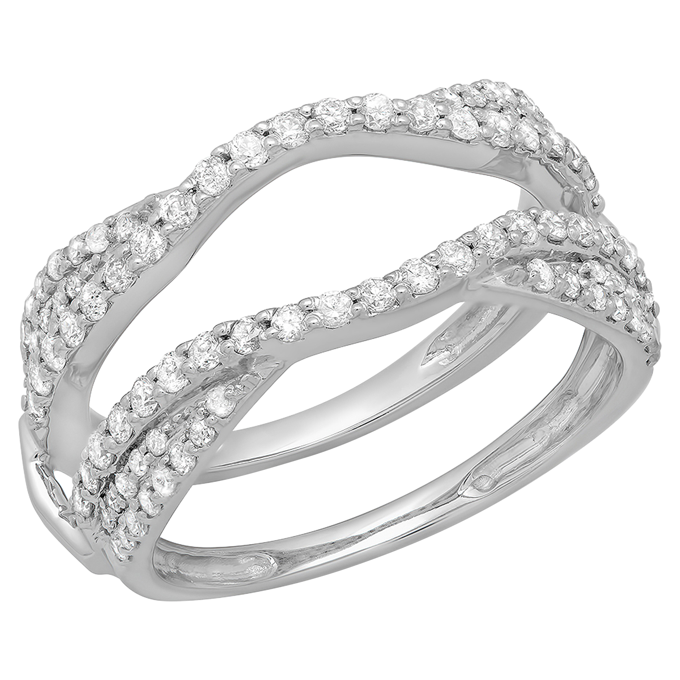 Buy 10.7 mm 0.75 Carat (ctw) 14k White Gold Round Diamond Ladies