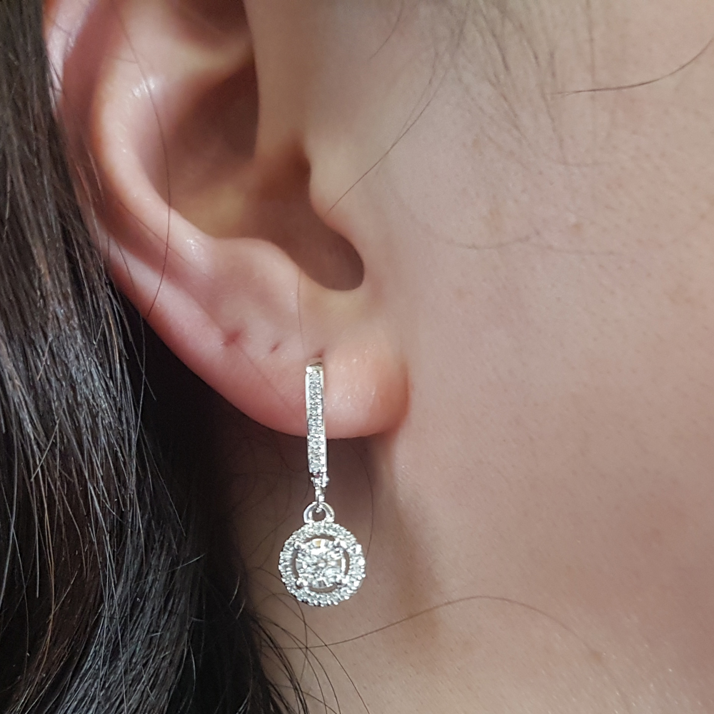 Buy 0.50 Carat (ctw) 14K White Gold Round Cut Diamond Ladies Cluster