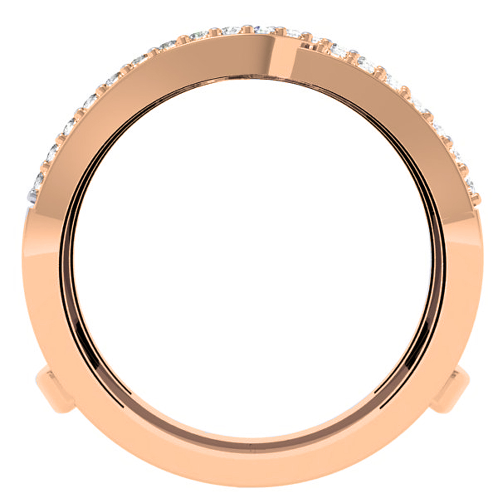 Buy 10.6 mm 0.65 Carat (ctw) 10K Rose Gold Round Cut Diamond Ladies