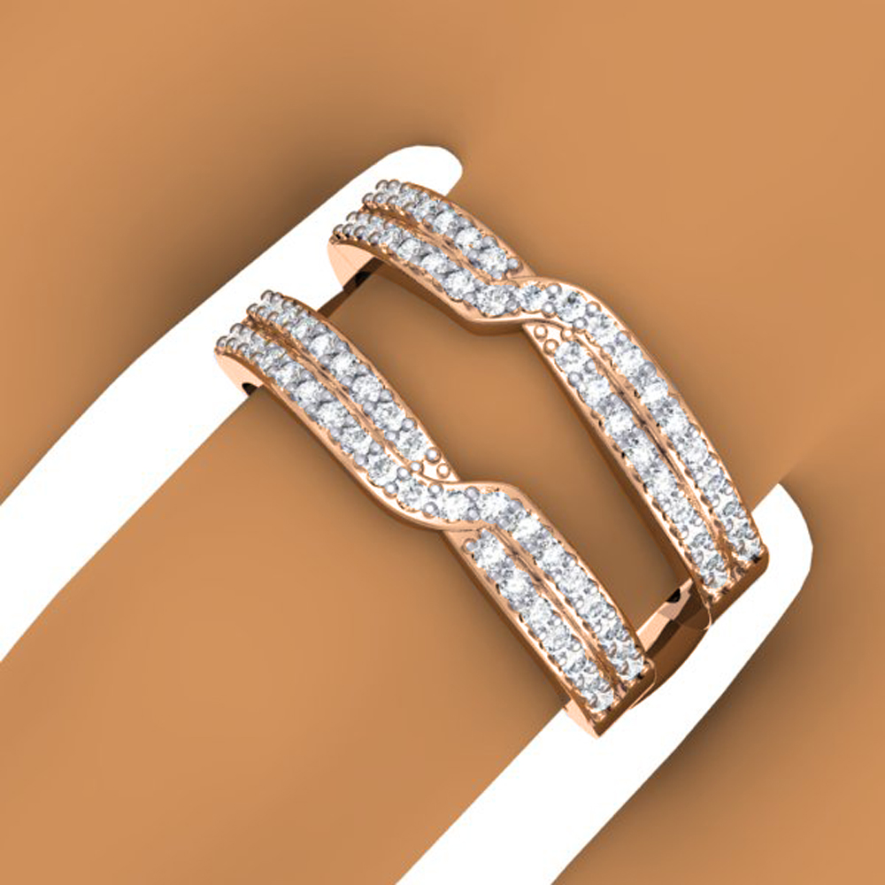Buy 10.6 mm 0.65 Carat (ctw) 10K Rose Gold Round Cut Diamond Ladies
