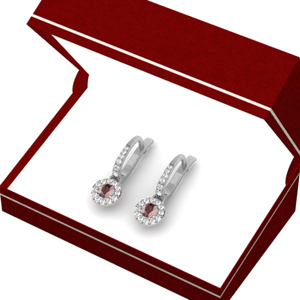 Buy 15.9 mm 0.43 Carat (ctw) 10K White Gold Round Champagne & White