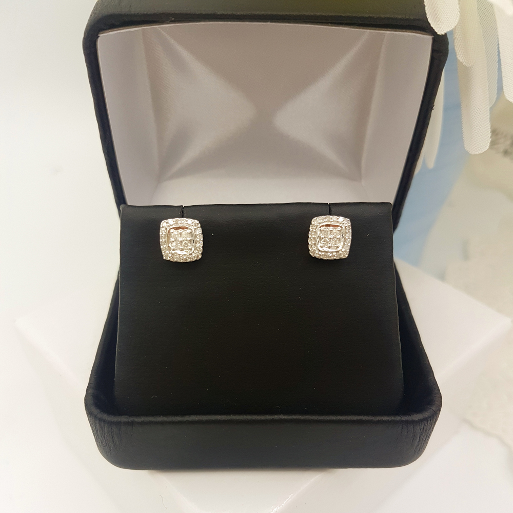 Buy 3.40 mm 0.25 Carat (Ctw) 10K White Gold Round White Diamond Ladies ...
