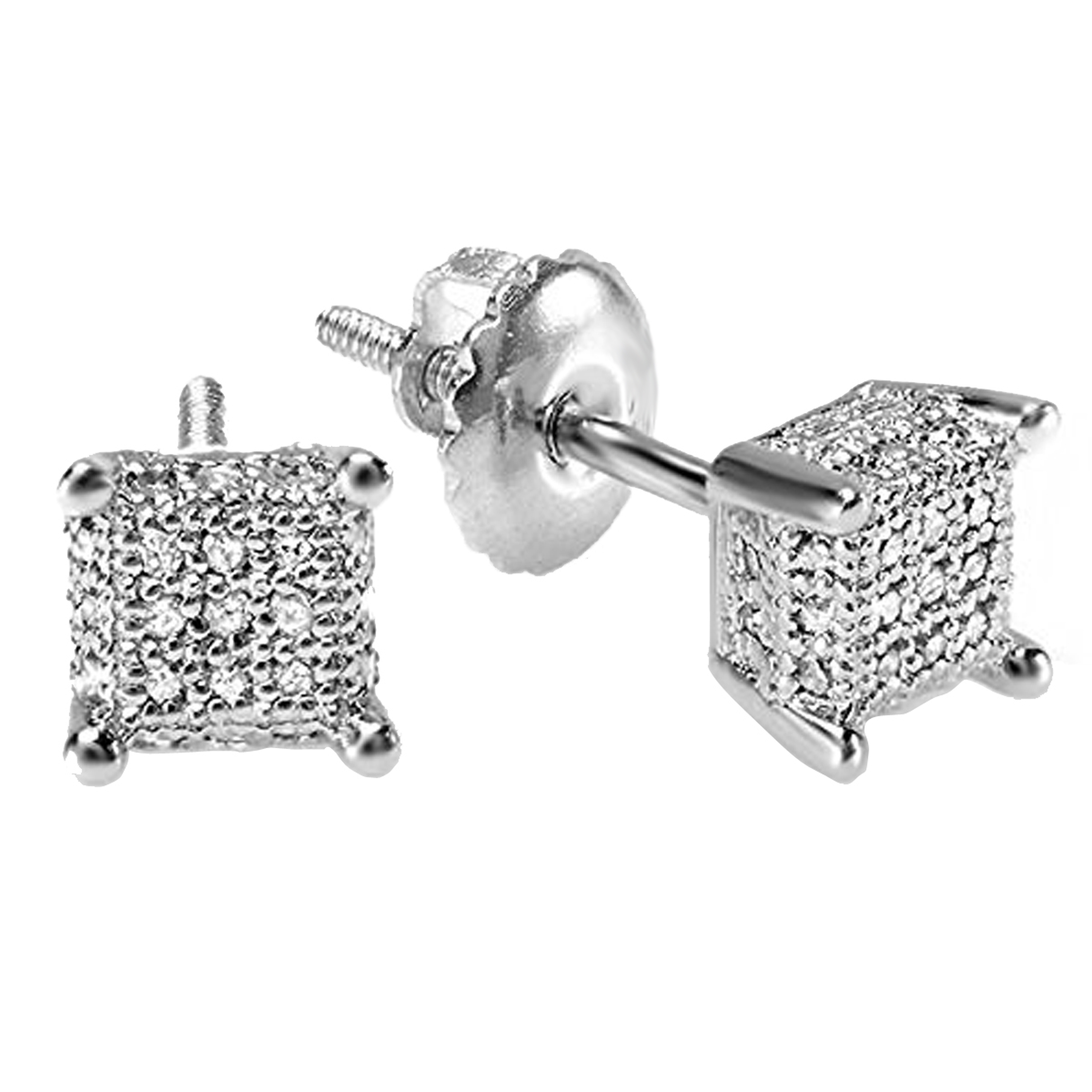 Diamond Essential Stud Earrings in Sterling Silver and Diamond