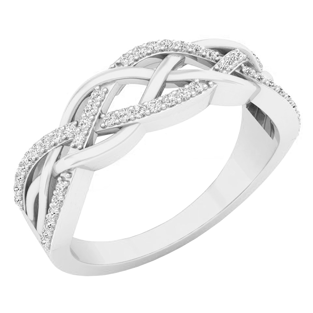 Dazzlingrock Collection Round White Diamond Accents Ladies Swirl