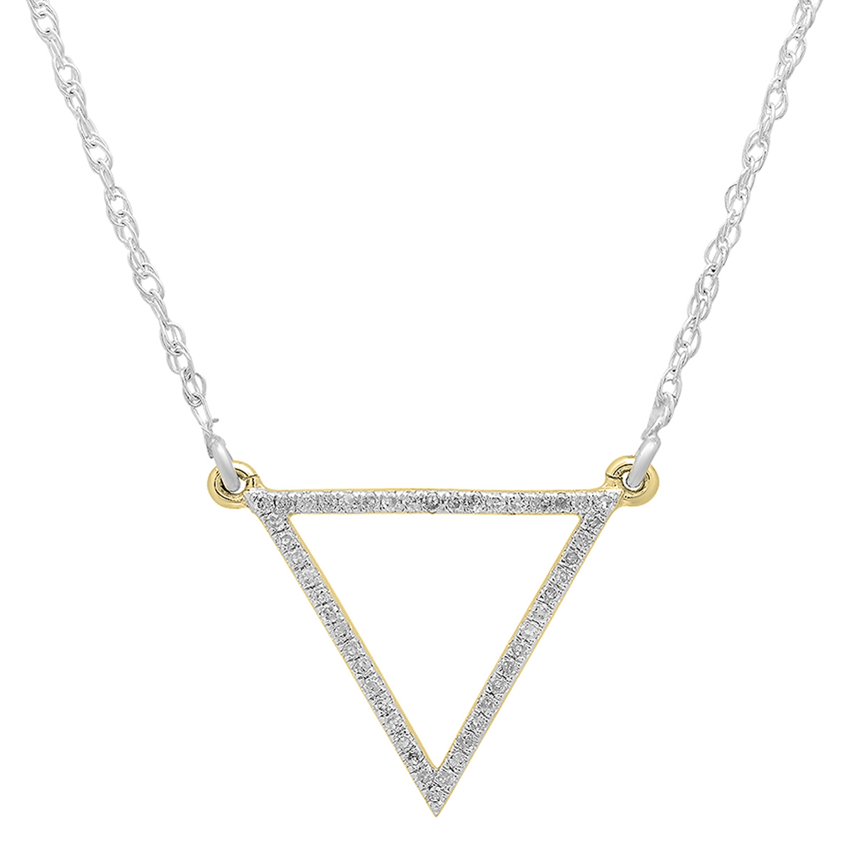Diamond Graduated Triangle Necklace - Nuha Jewelers