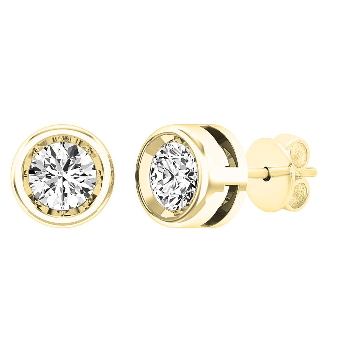 Cluster Stud Earrings with 0.50 Carat TW of Diamonds in 10kt White Gold