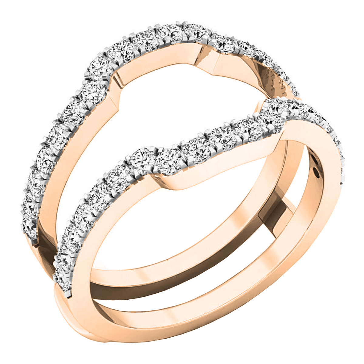 Shop American Diamond Stackable Rose Gold Two Ring Bella Set Pure 925  Silver Online in India – Twenty One Jewels