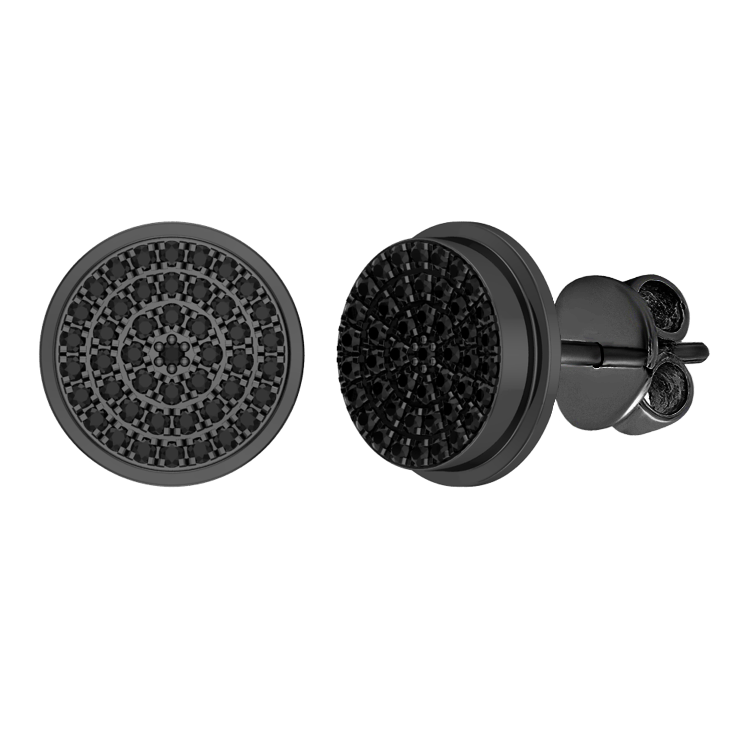 新品タグ付きcobble du piercing tops BLACK Bling Cross - Black Stone - Stud - Earrings - SK2605E