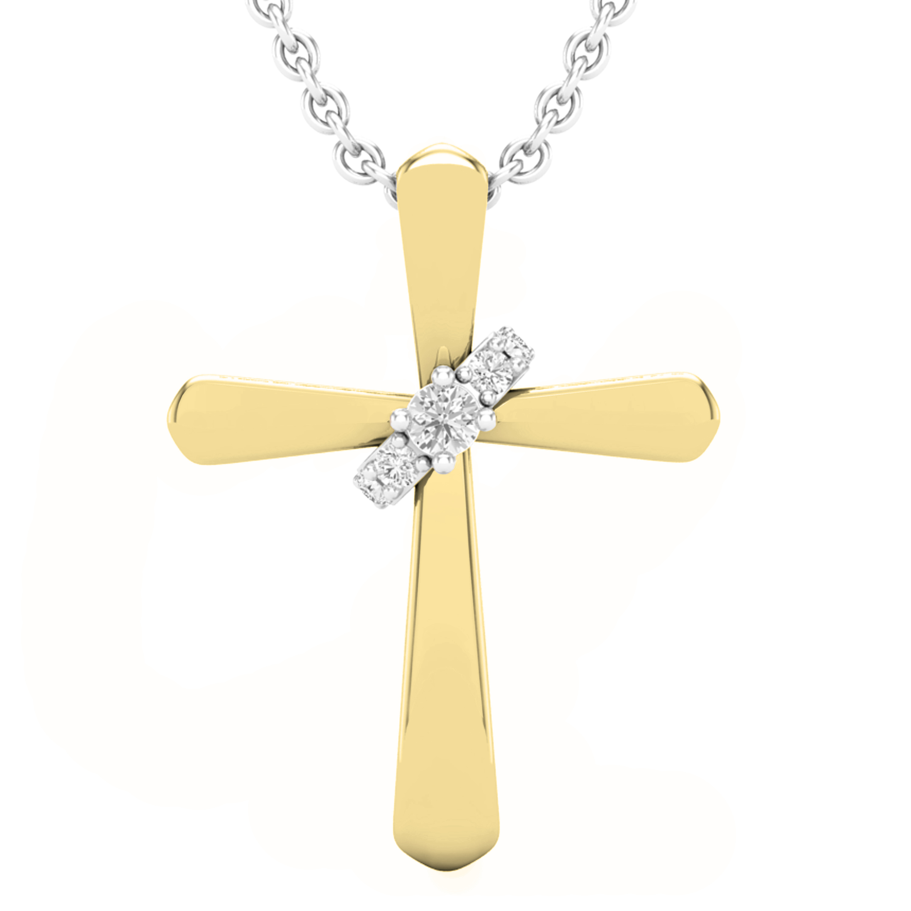 Stainless Steel Cross Pendant Necklace for Mens Boys 3mm Chain 22 inch -  Buy Online - 18327654