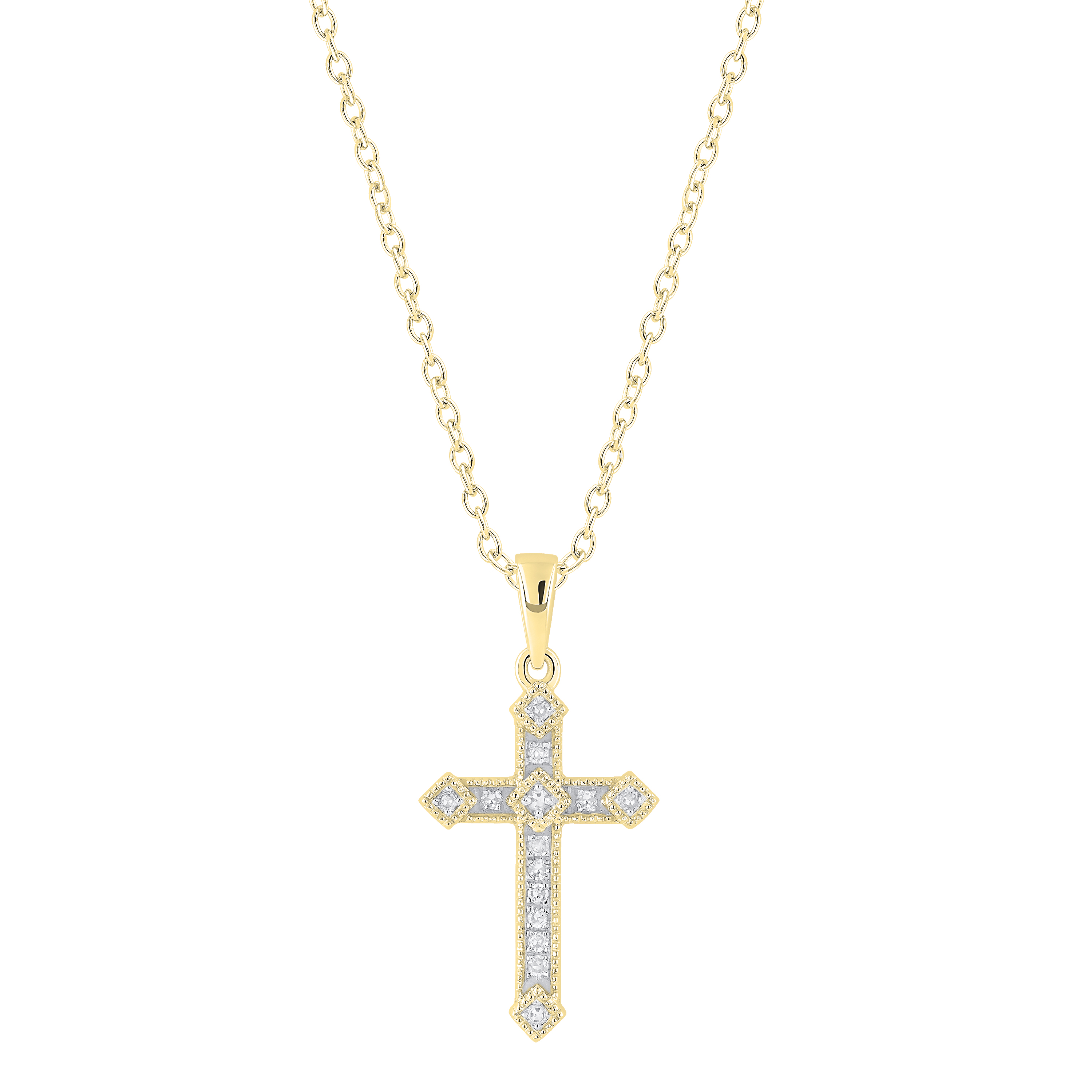 Two-Tone Heavy Trinity Knot Celtic Cross Necklace,… | My Irish Jeweler